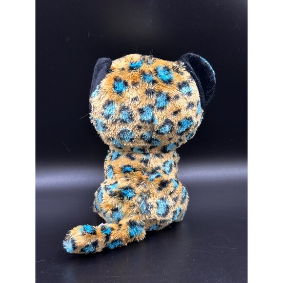 Ty Beanie Boo Cobalt Leopard Plush Stuffed Animal 6" Blue & Tan Spotted Toy - Picture 2 of 14